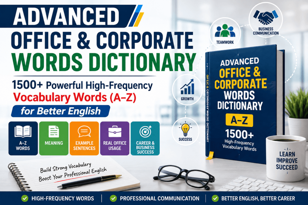 Advanced Office & Corporate Words Dictionary: 1500+ Powerful High-Frequency Vocabulary Words (A–Z) for Better English 2 Advanced Office & Corporate Words Dictionary with 1500+ High-Frequency Vocabulary Words A-Z for Better English